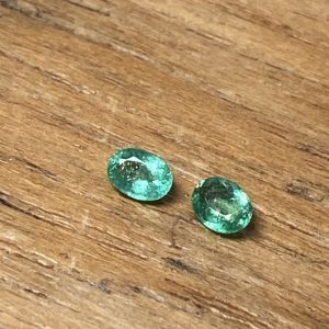 Set of 2 small neon green Paraiba tourmalines