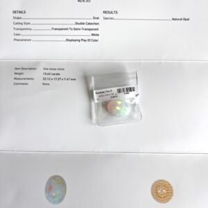 화이트 오팔 GIA 인증서