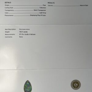 Lichtgrijze honingraat opaal